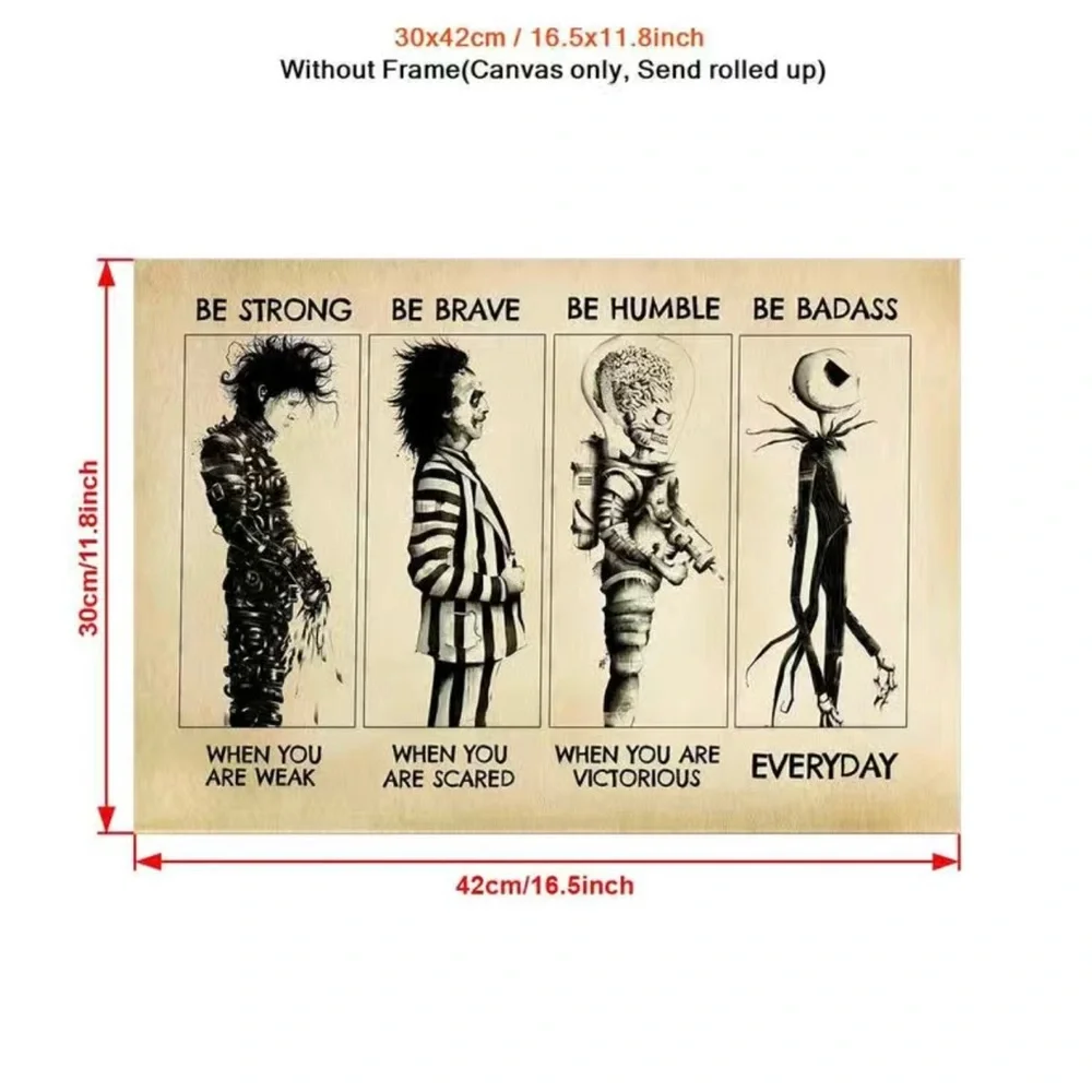 1 Pc Halloween Art Canvas Painting Print‎ 11.8x16.5inch 30x42cm Frameless